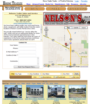 Horse Trailer Dealer Page